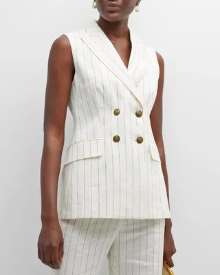 Quebec Pinstripe Tailored Vest