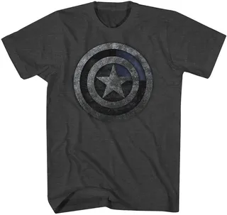 Men's Marvel Captain America Logo Short Sleeve Graphic T-Shirt Charcoal Heather S