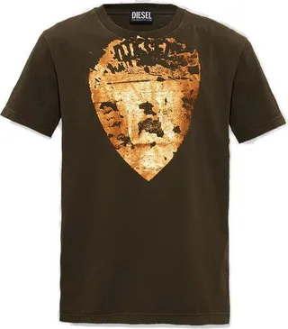 Diesel T-Diegor Graphic Printed Crewneck T-Shirt