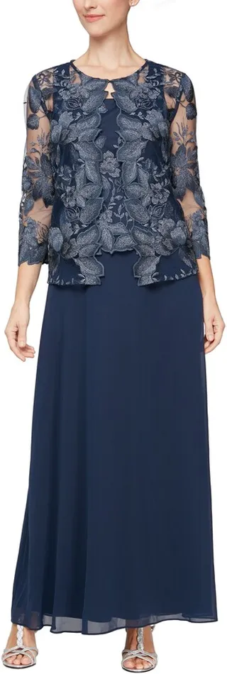 Mock Two-Piece Cocktail Dress with Jacket