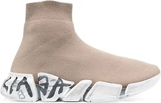 Speed graffiti-print sneakers