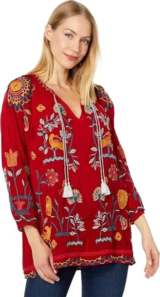 Johnny Was Mayson Tunic (Wild Cherry) Women's Clothing