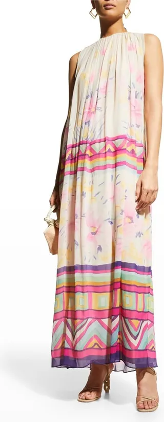 Endora Printed Halter Gown