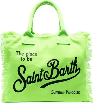 Vanity frayed-edge beach bag