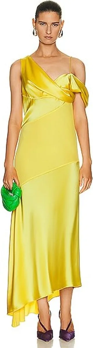 Loewe Draped Dress in Yellow