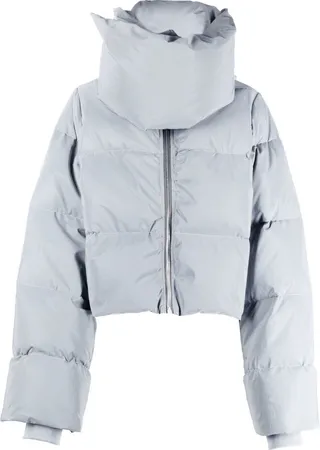 Exaggerated-Collar Puffer Jacket