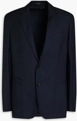 Cashmere and silk-blend twill blazer