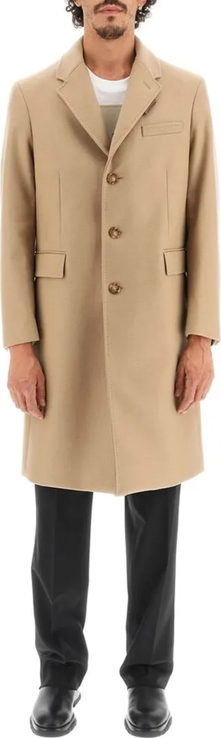 Burberry Single-Breasted V-Neck Coat