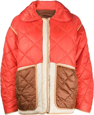 Colour-Block Quilted Jacket
