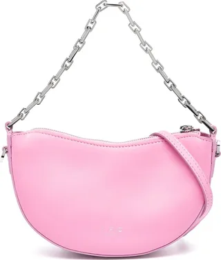 Logo-Stamp Leather Shoulder Bag
