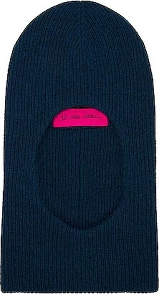 The Elder Statesman Rib Balaclava in Blue