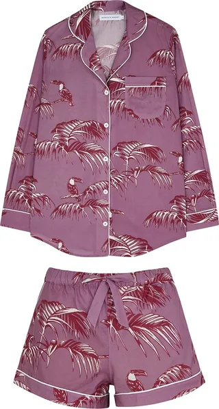Desmond & Dempsey Bocas Printed Cotton Pyjama Set