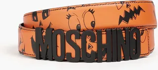 Printed leather belt