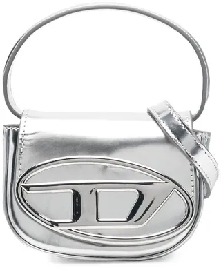 1DR-XS-S logo plaque metallic mini bag