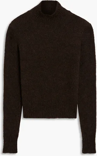 Brushed alpaca-blend turtleneck sweater