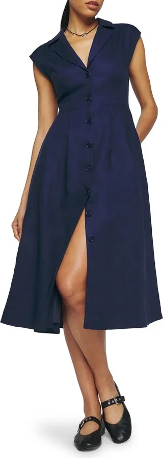 Zienna Linen A-Line Dress