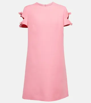Crepe Couture bow-embellished minidress