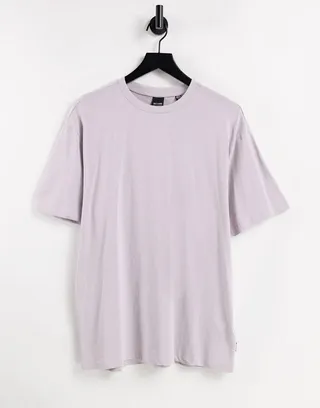 Only & Sons essentials relaxed fit T-shirt in lilac