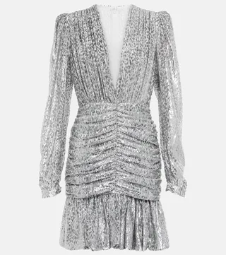 Libby embellished ruched minidress
