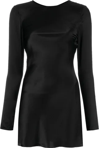 Silk Keyhole Back Dress