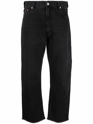 Cropped Boyfriend-Fit Denim Jeans