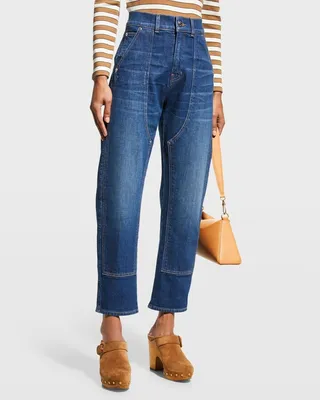 Charlie with Chaps High-Rise Tapered Ankle Jeans