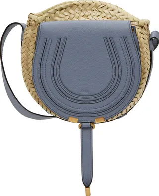 Chloé Blue & Beige Marcie Bag