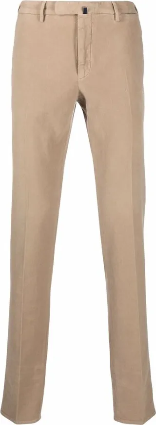 Slim-Fit Cotton Trousers