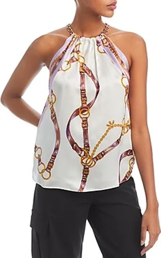 L'Agence Tillie Printed Halter Top