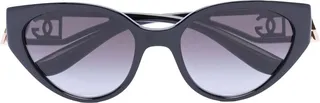 Black Logo Plaque Sunglasses