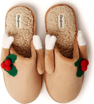 Dearfoams Mens Carson Holiday Scuff