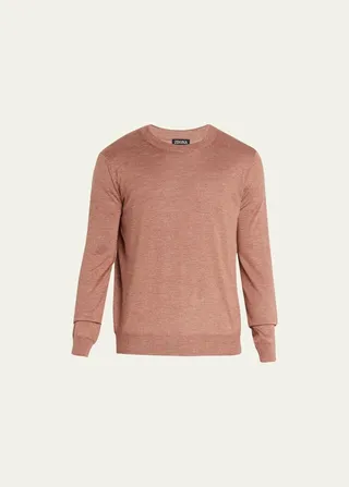 Men's Cashmere-Blend Crewneck Sweater