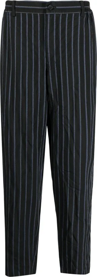 Striped Straight-Leg Trousers