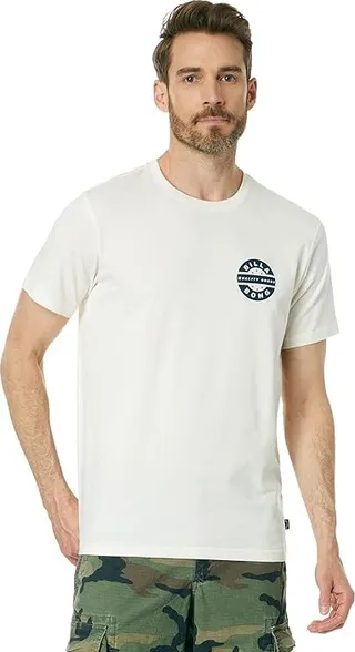 Billabong Vintage Rotor Short Sleeve Tee (Off-White) Men's Clothing