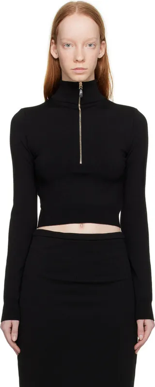 Max Mara Black Balbo Turtleneck