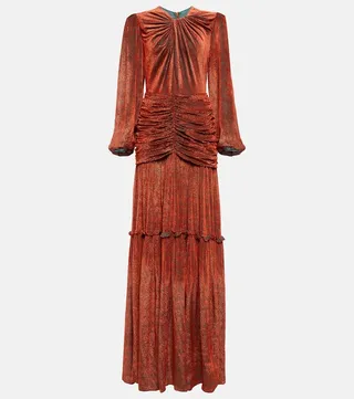 Sabrina velvet devore gown