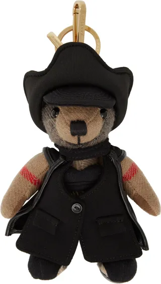 Burberry Beige & Black Thomas Bear Keychain