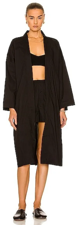 Deiji Studios The Apres Robe Set in Black