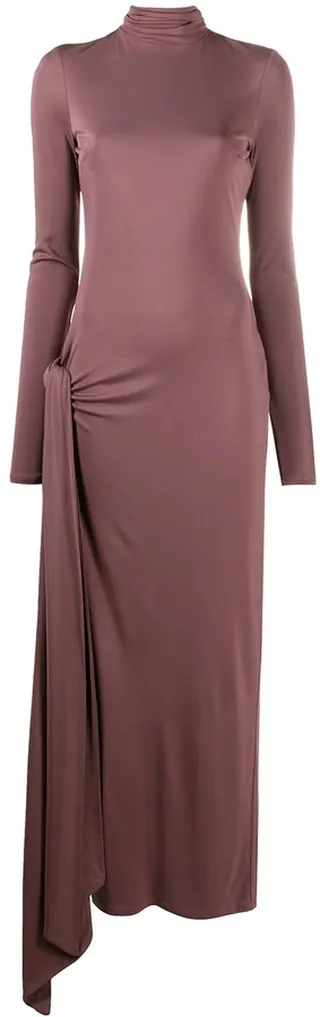 Fitted Front Slit Maxi Dress