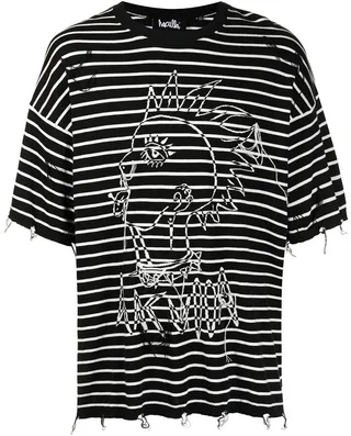 Jac Punk striped cotton T-shirt