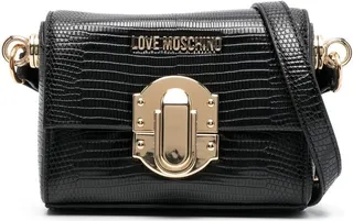 Mini Crocodile-Embossed Crossbody Bag
