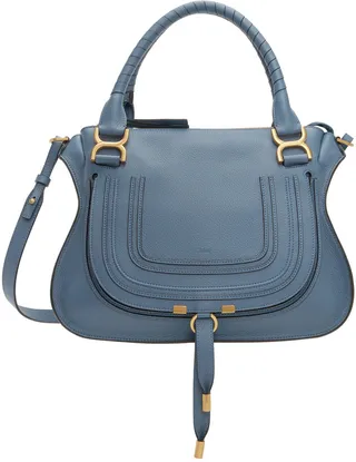 Chloé Blue Medium Marcie Shoulder Bag