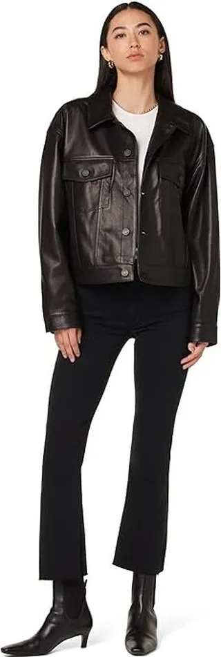 Hudson Jeans Barbara High-Rise Bootcut Crop in Black (Black) Women's Jeans