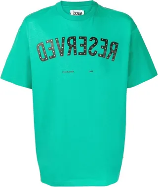 Reversed-print detail T-shirt