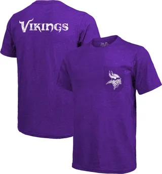 Minnesota Vikings Tri-Blend Pocket T-shirt - Heathered Purple