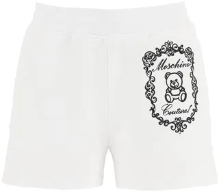 Moschino Logo-Embroidered Elastic Waistband Shorts