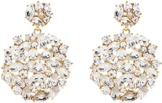 Crystal-Embellished Drop Earrings