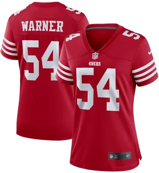 Women's Nike Fred Warner Scarlet San Francisco 49ers Player Game Jersey