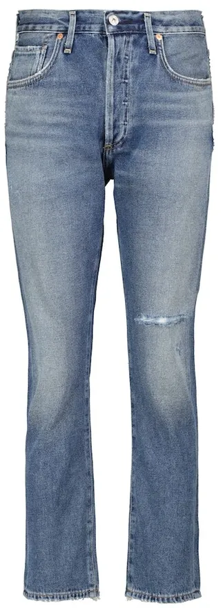 Corey distressed low-rise slim jeans