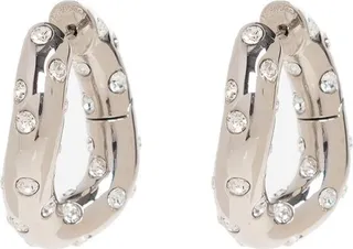 Balenciaga Embellished Hoop Earrings